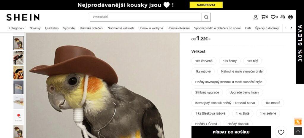 U produktů jsou k dispozici různé "tagy" a podvýběry, které mají zaručit výběr správného typu módy.